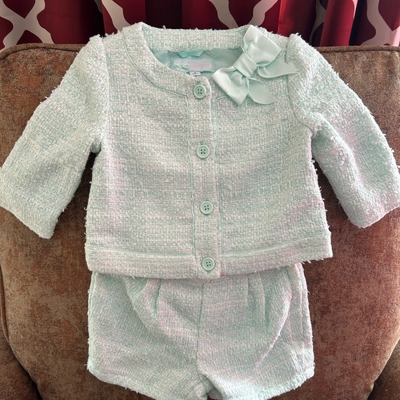 Janie and Jack Other - Chic Tweed Toddler Girls Outfit with Bow 3T